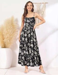 Foto 4 | Vestido Grace Karin Con Estampado Floral Largo Bohemio Con Tirantes Finos - Venta Internacional.