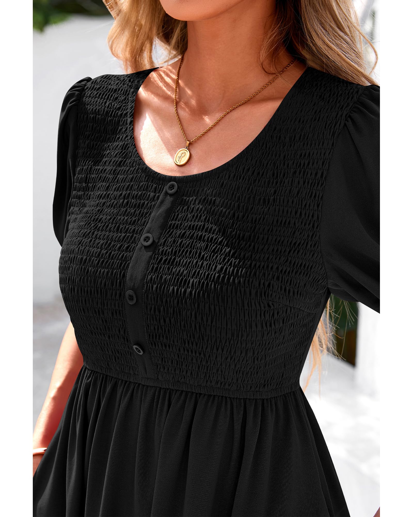 Foto 8 pulgar | Vestido Btfbm Spring Empire Cintura Para Mujer 2025 Verano Negro - Venta Internacional.