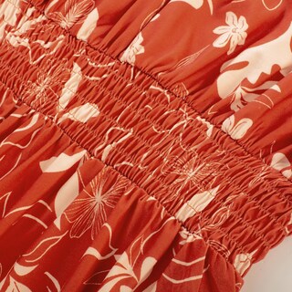 Foto 4 | Vestido De Verano Grace Karin Sin Mangas Con Estampado Floral Maxi Rojo S - Venta Internacional.