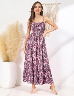 Foto 4 | Vestido Grace Karin Summer 2025 Para Mujer, Casual, Maxi, Rojo Vino - Venta Internacional.