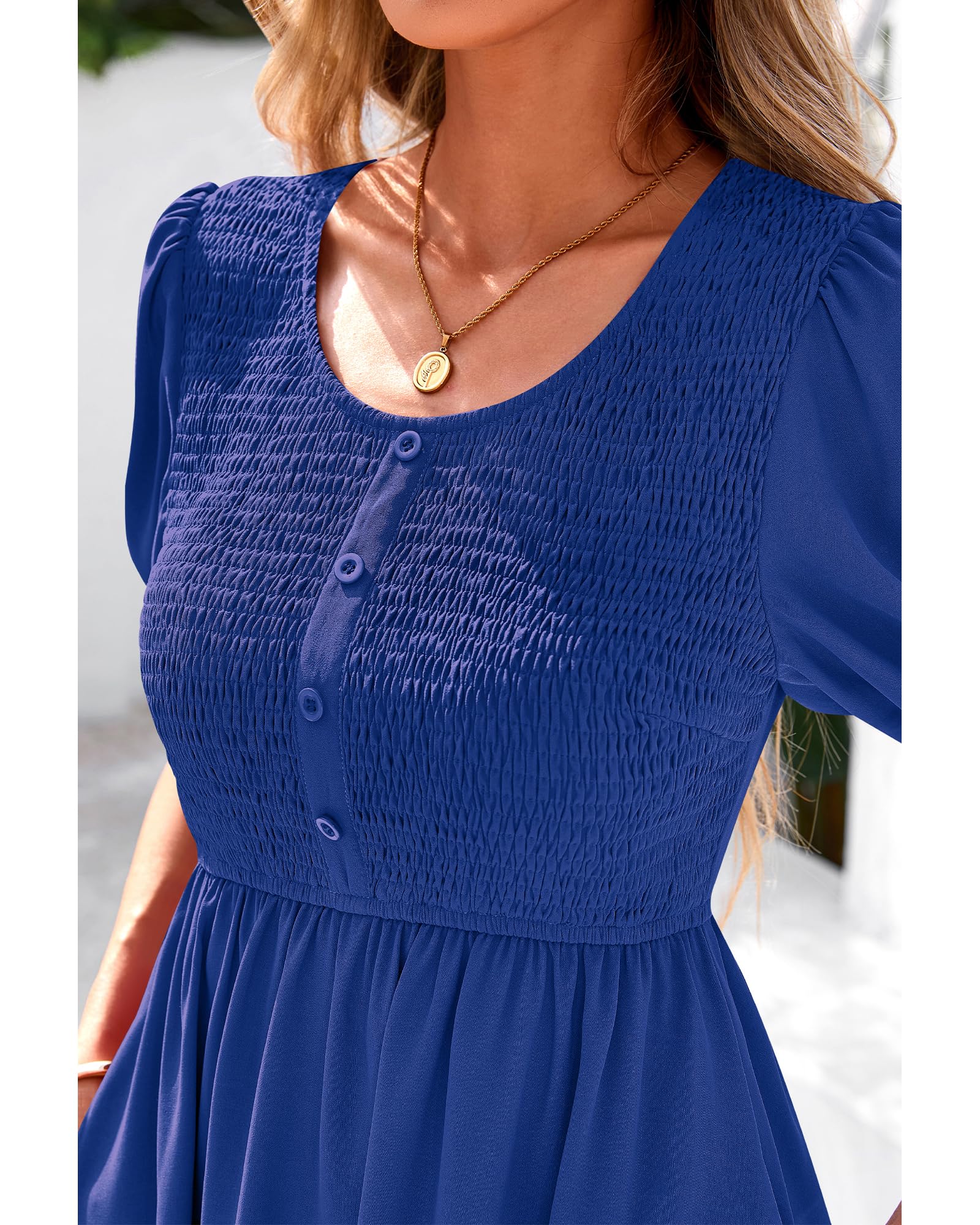 Foto 8 pulgar | Vestido Btfbm Spring Empire Cintura Para Mujer 2025 Verano Azul - Venta Internacional.