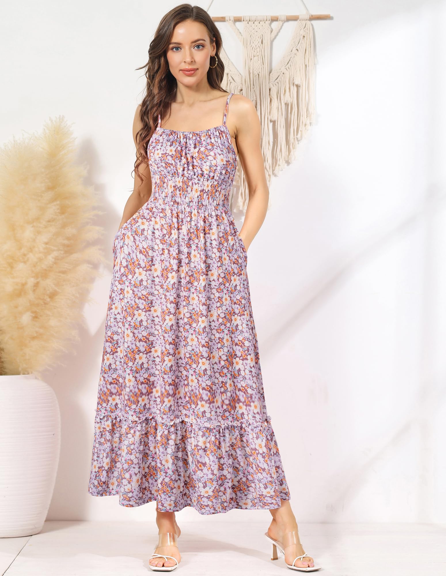 Foto 2 | Vestido De Verano Hawaiano De Primavera Grace Karin Maxi Morado S - Venta Internacional.