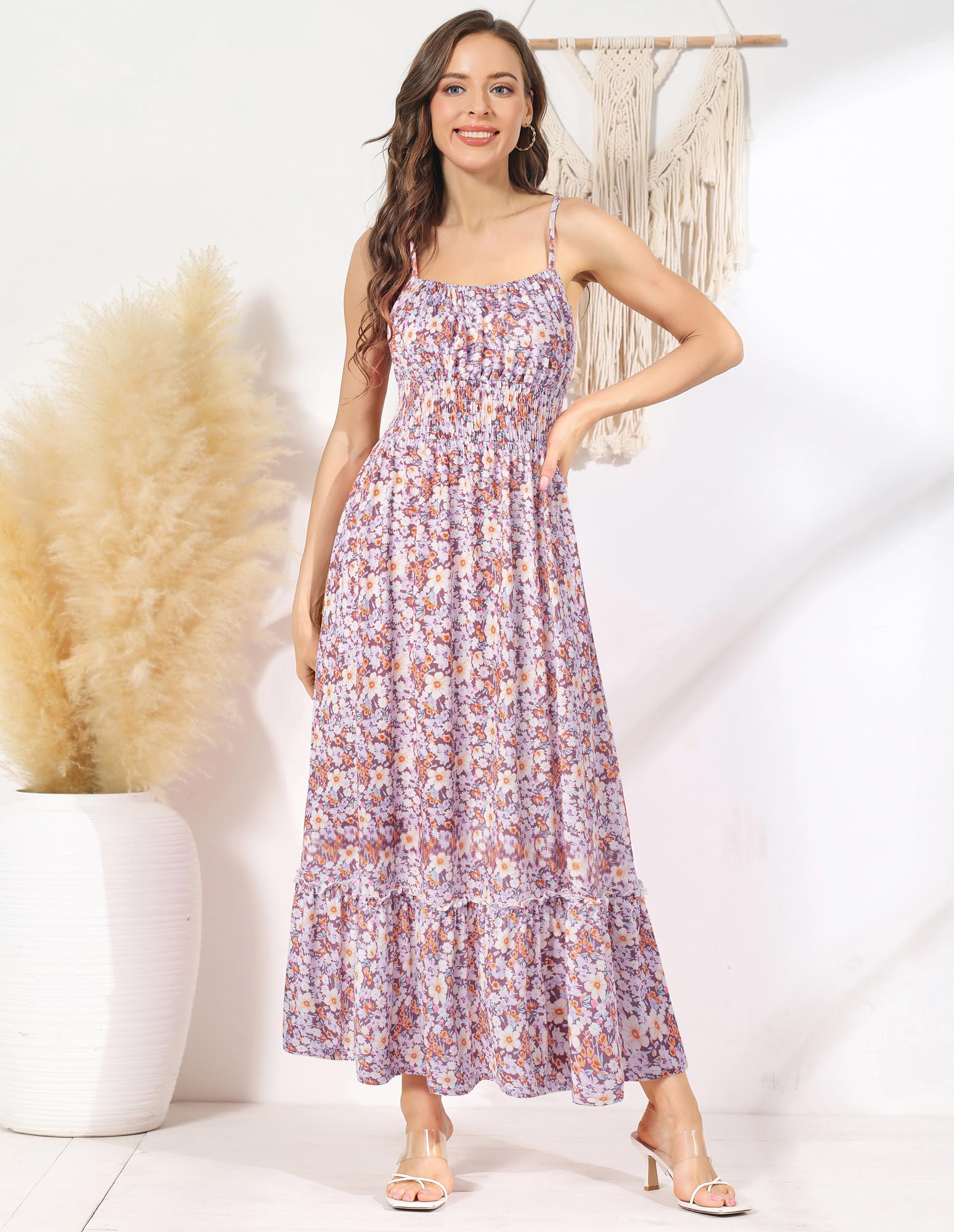 Foto 4 | Vestido De Verano Hawaiano De Primavera Grace Karin Maxi Morado S - Venta Internacional.