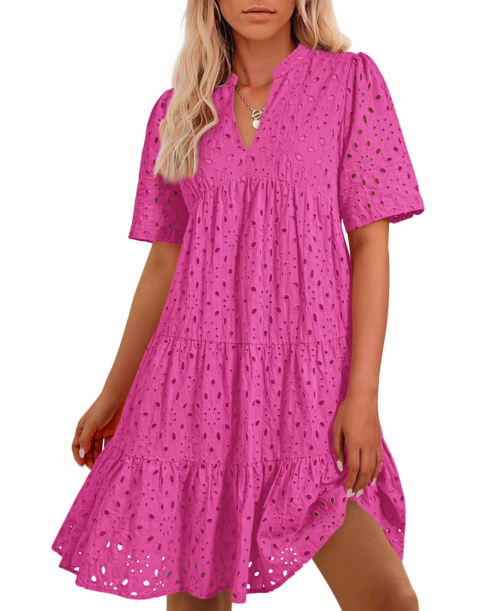 Foto 2 pulgar | Vestido Casual Btfbm Para Mujer, Bohemio, Verano, Resort, Cuello En V, 2025 - Venta Internacional.