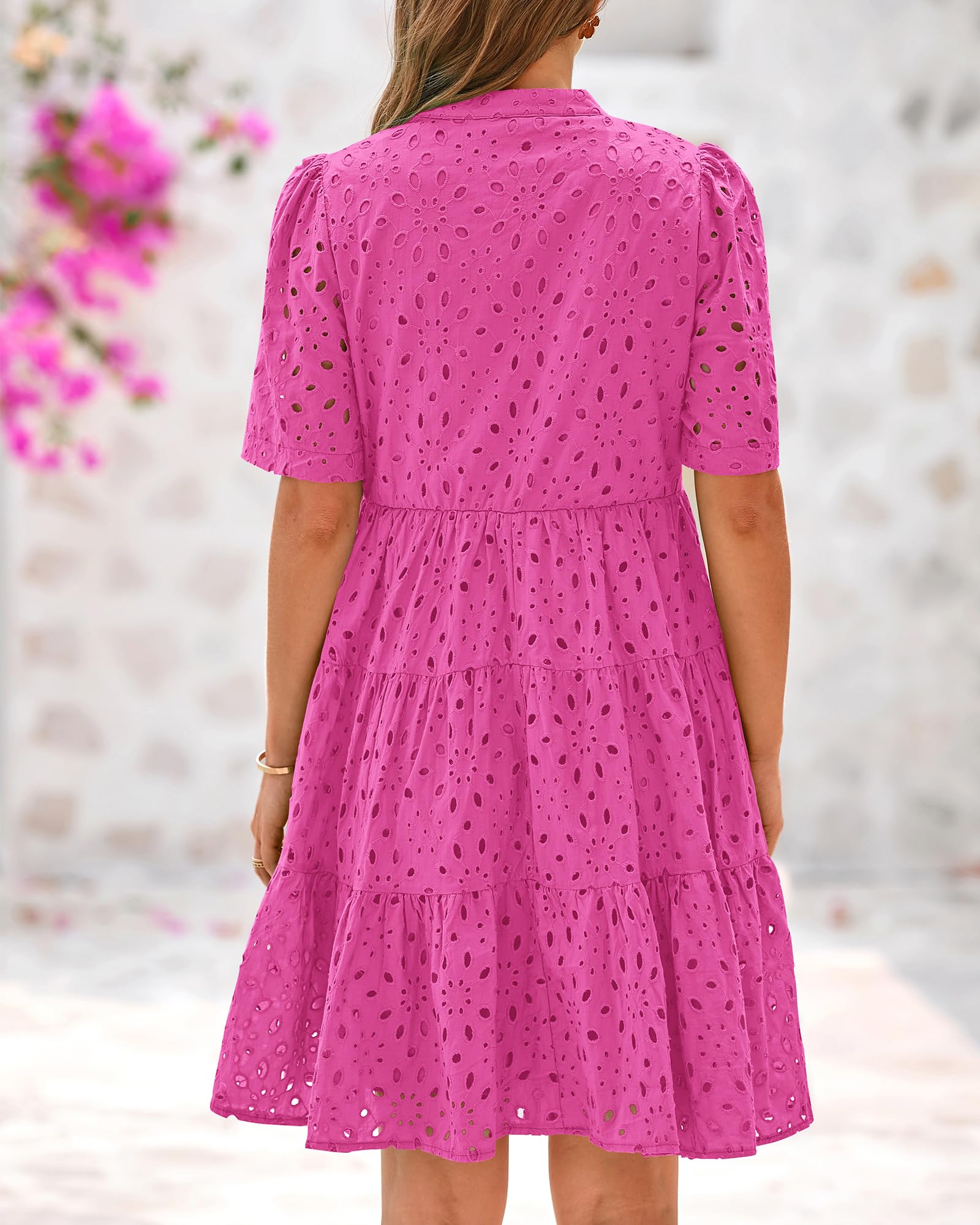 Foto 4 pulgar | Vestido Casual Btfbm Para Mujer, Bohemio, Verano, Resort, Cuello En V, 2025 - Venta Internacional.