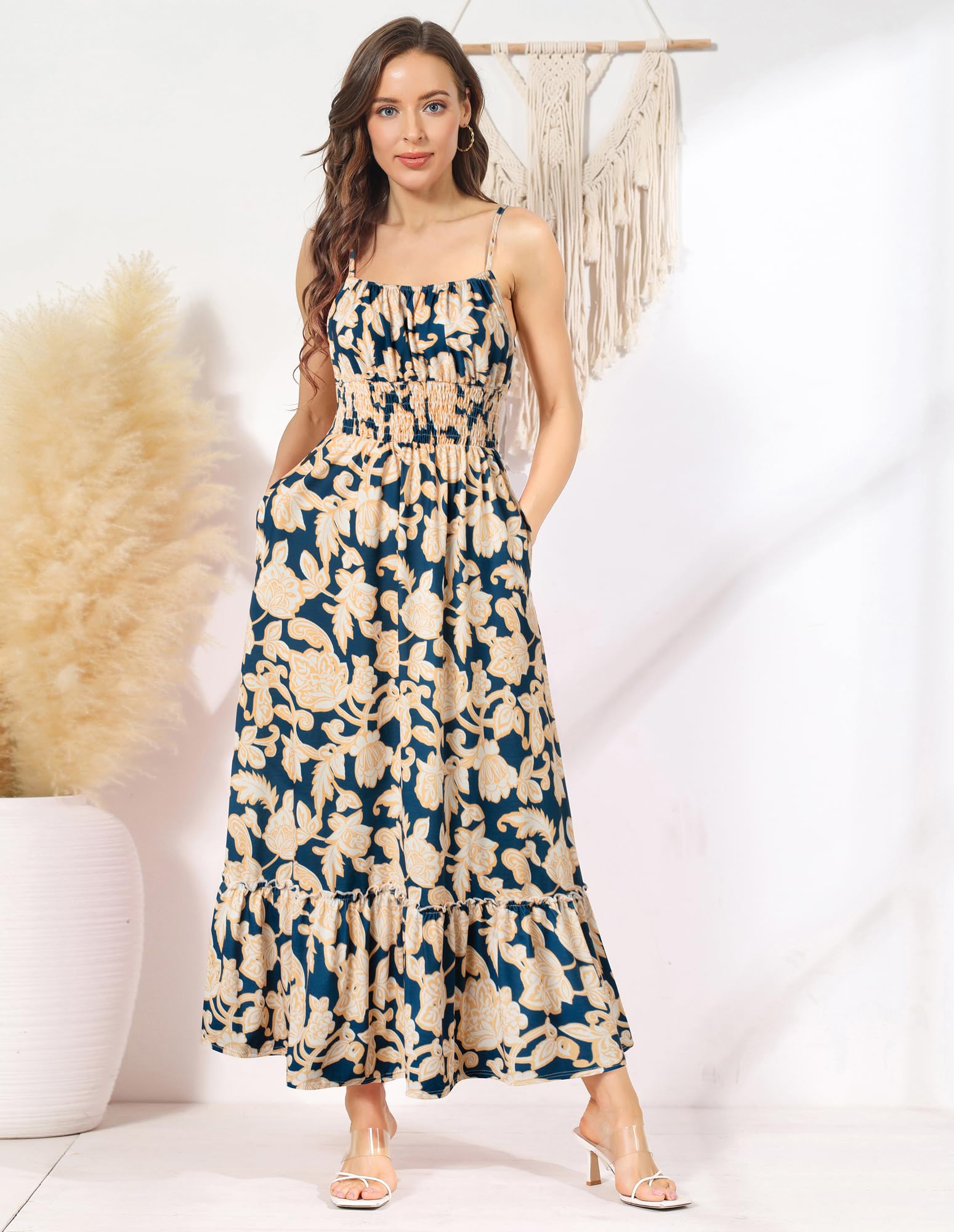Foto 2 | Vestido Largo Sin Mangas Con Estampado Floral Grace Karin Para Mujer - Venta Internacional.