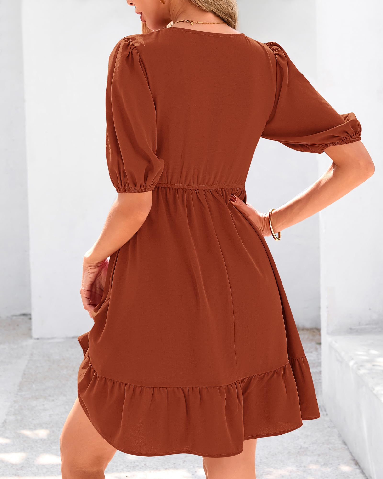 Foto 4 pulgar | Vestido Btfbm Spring Empire Cintura Para Mujer 2025 Verano Rojo - Venta Internacional.