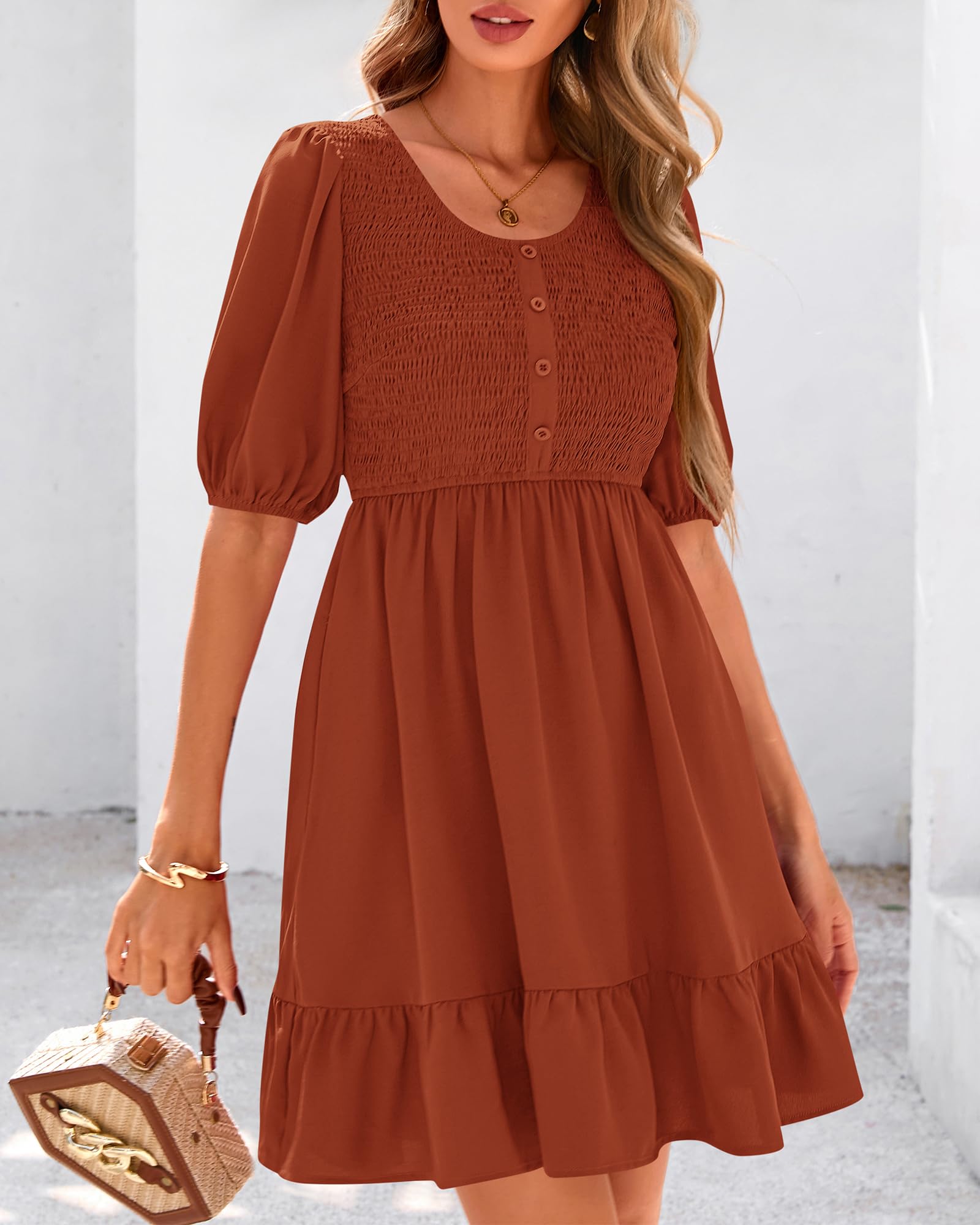 Foto 5 pulgar | Vestido Btfbm Spring Empire Cintura Para Mujer 2025 Verano Rojo - Venta Internacional.
