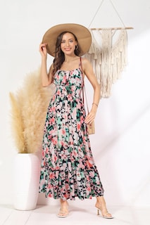 Foto 2 | Vestido Grace Karin Con Tirantes Finos Hawaianos Y Estampado Floral - Venta Internacional.