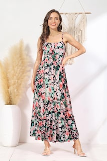 Foto 4 | Vestido Grace Karin Con Tirantes Finos Hawaianos Y Estampado Floral - Venta Internacional.
