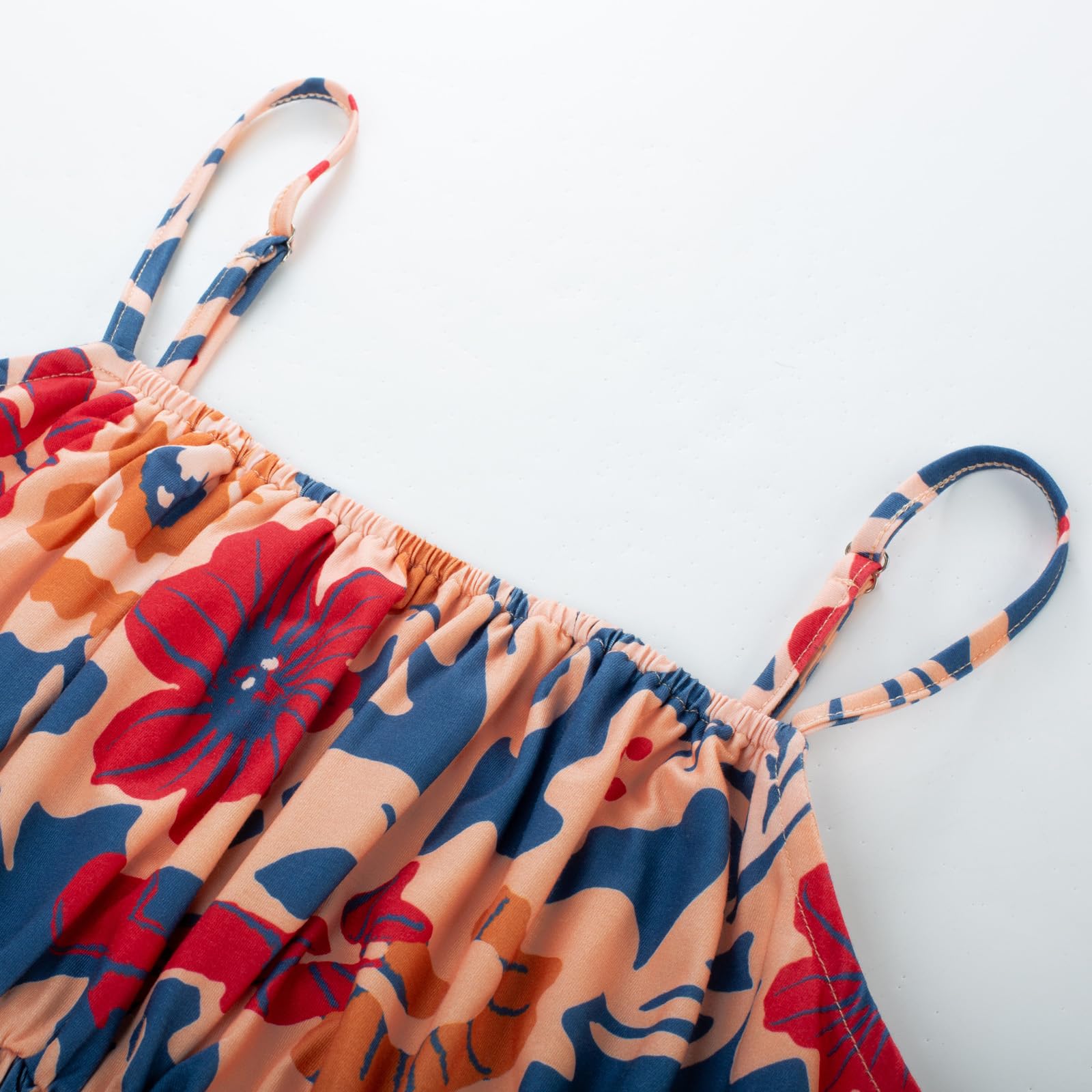 Foto 6 | Vestido Grace Karin Boho 2025 Sin Mangas Con Estampado Floral Maxi Azul Marino - Venta Internacional.