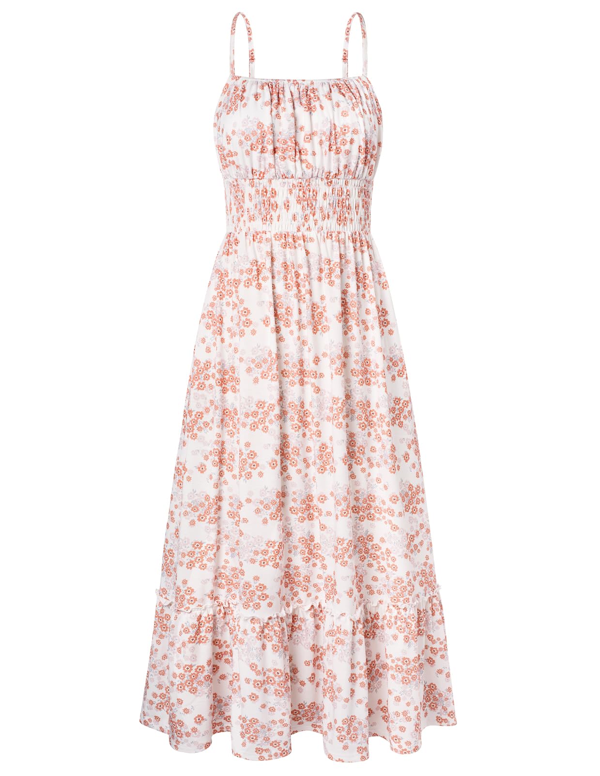 Foto 2 pulgar | Vestido Grace Karin Boho Para Mujer Con Tirantes Finos, Maxi Beige Con Estampado Floral - Venta Internacional.