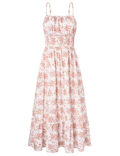 Foto 1 | Vestido Grace Karin Boho Para Mujer Con Tirantes Finos, Maxi Beige Con Estampado Floral - Venta Internacional.