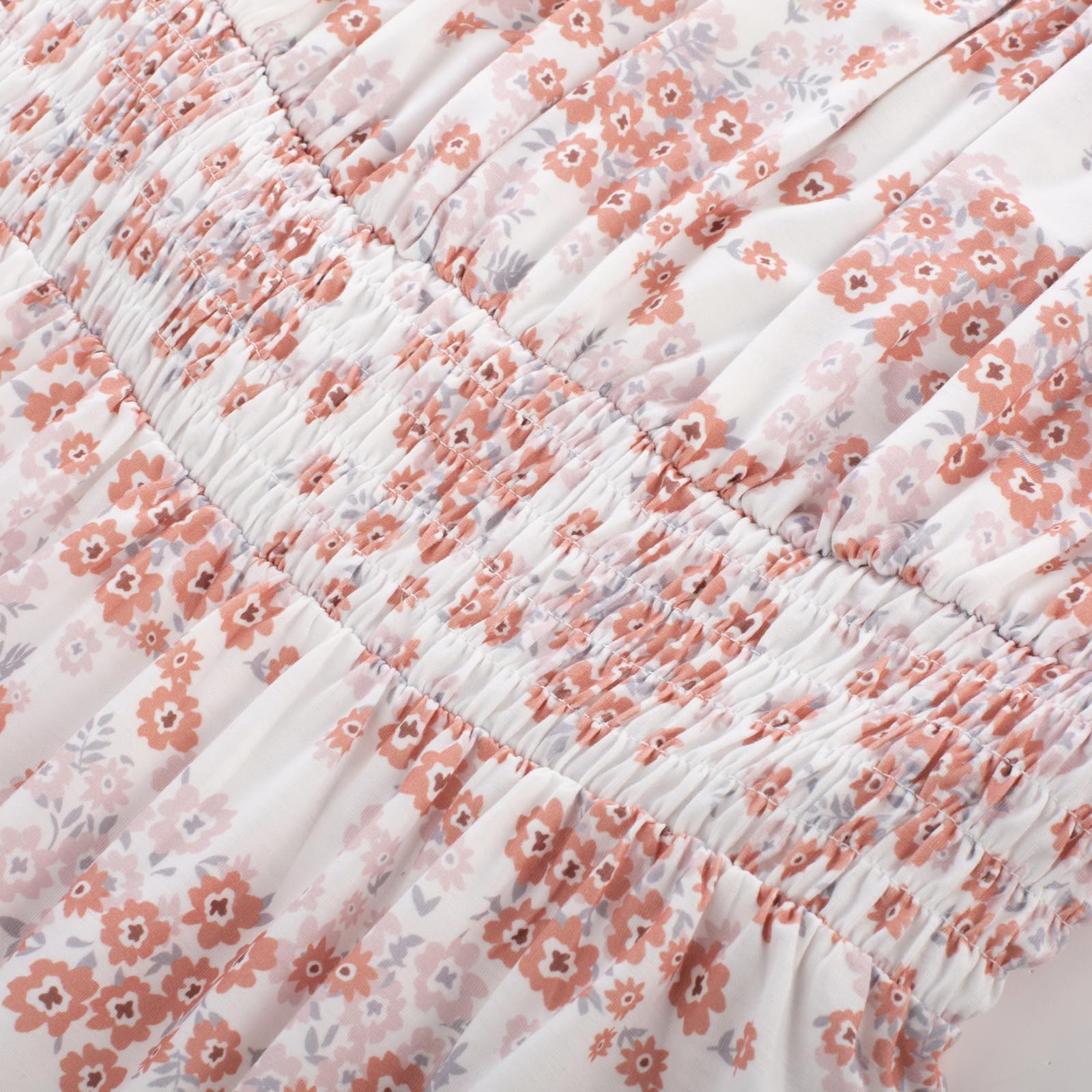 Foto 7 | Vestido Grace Karin Boho Para Mujer Con Tirantes Finos, Maxi Beige Con Estampado Floral - Venta Internacional.