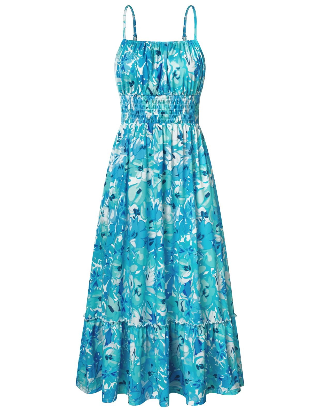 Foto 2 pulgar | Vestido Grace Karin Con Estampado Floral Largo Bohemio Con Tirantes Finos - Venta Internacional.