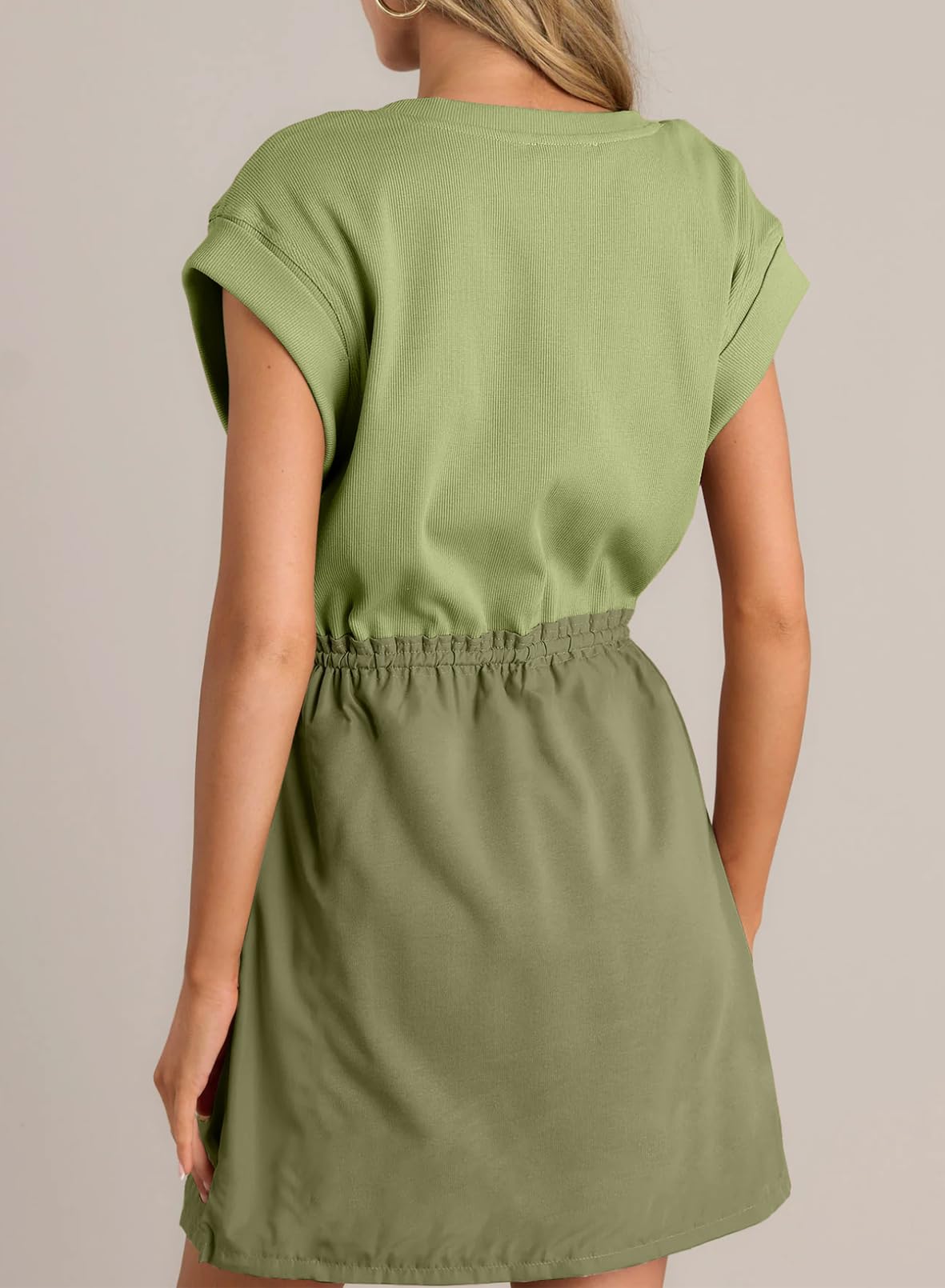 Foto 7 pulgar | Vestido Blencot De Manga Corta Casual De Verano Para Mujer P2309 - Venta Internacional.