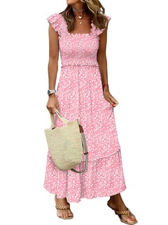 Foto 1 | Vestido Largo Anrabess Sin Mangas Con Cuello Cuadrado Para Mujer - Venta Internacional.