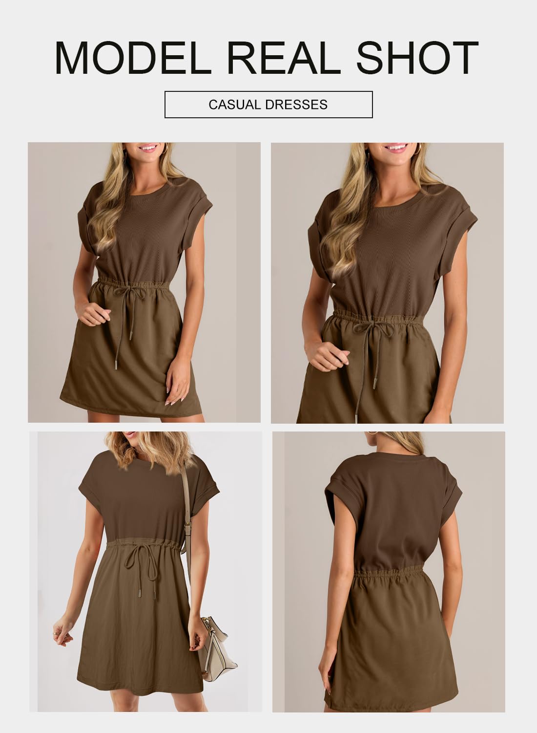Foto 3 pulgar | Vestido Blencot P7017 Casual De Punto Primaveral Con Bolsillos Para Mujer - Venta Internacional.