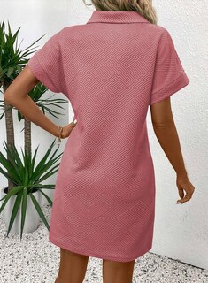 Foto 3 | Vestido Acelit Primavera-verano Con Cuello De Solapa Para Mujer, Color Rosa S - Venta Internacional.