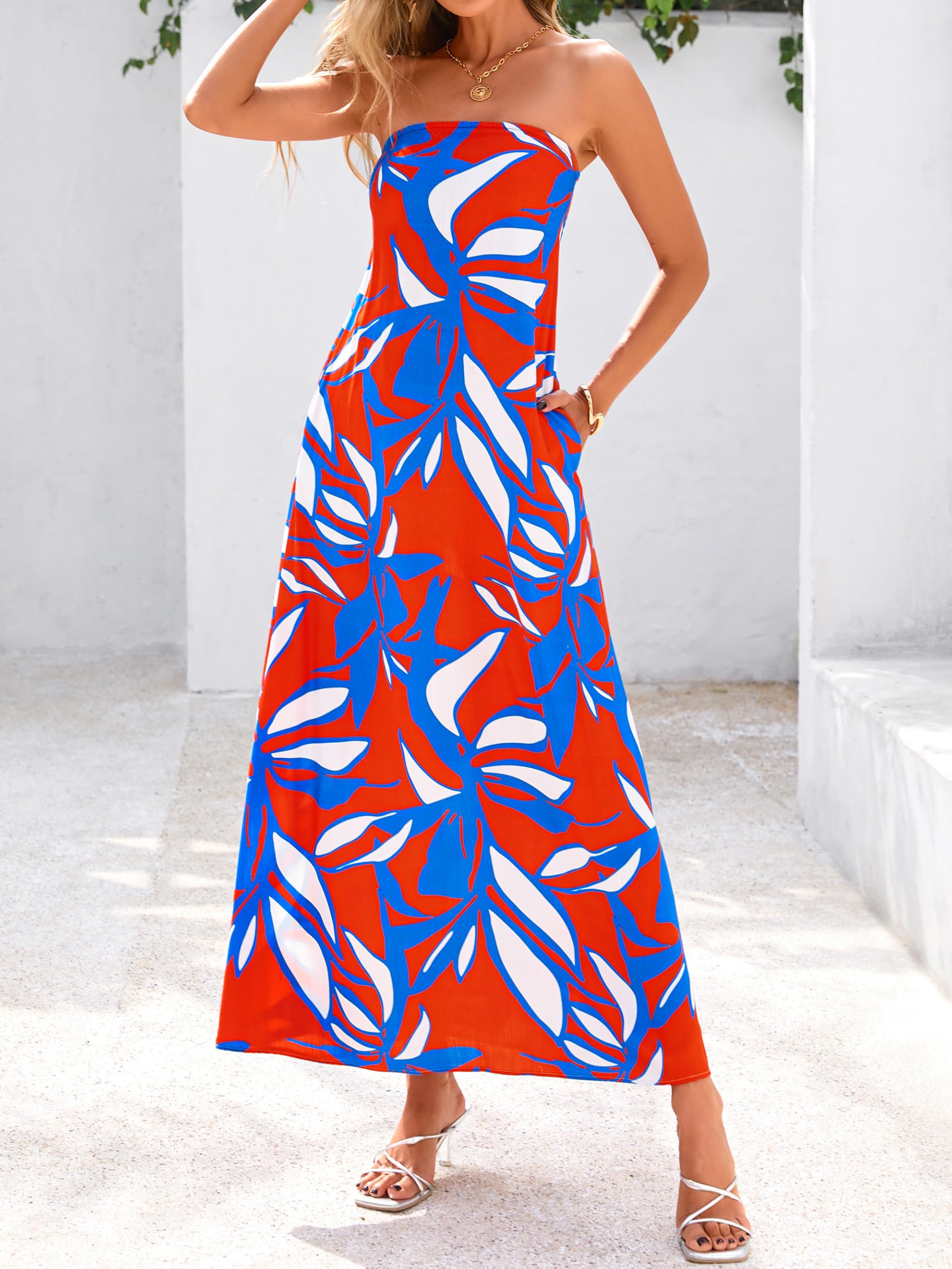 Foto 2 | Vestido Largo Mascomoda Summer Boho Floral Para Mujer 2025 - Venta Internacional.