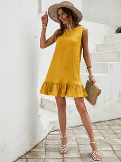 Foto 5 | Vestido Soly Hux Para Mujer, Dobladillo Con Volantes, Sin Mangas, Sin Mangas, Sin Mangas, Verano - Venta Internacional.
