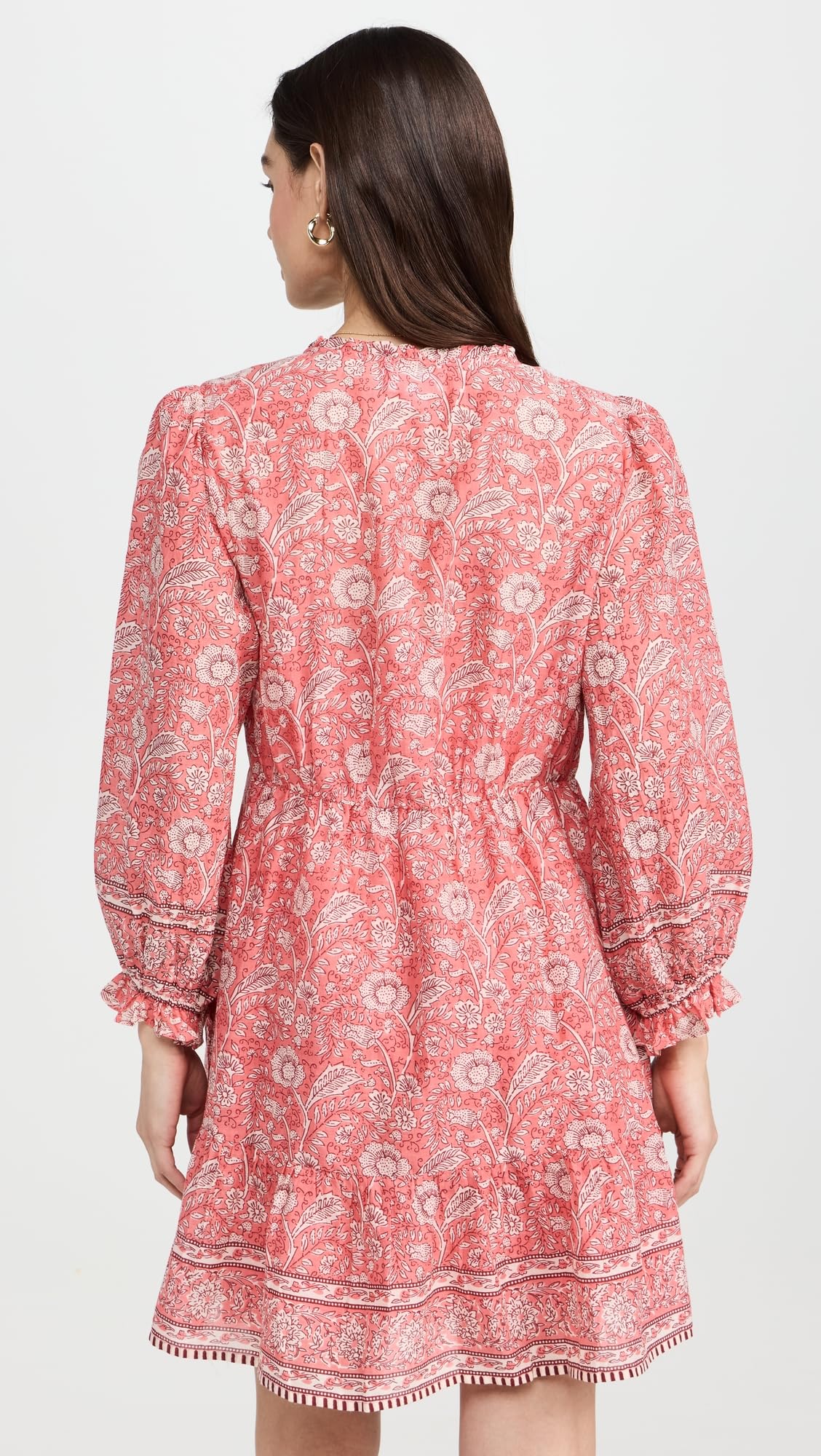 Foto 4 pulgar | Vestido Velvet Mary Para Mujer, Rosa Rojo, Floral, Ligero - Venta Internacional.