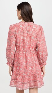Foto 3 | Vestido Velvet Mary Para Mujer, Rosa Rojo, Floral, Ligero - Venta Internacional.