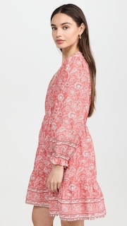 Foto 4 | Vestido Velvet Mary Para Mujer, Rosa Rojo, Floral, Ligero - Venta Internacional.