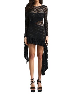 Foto 1 | Vestido De Encaje A La Moda Bella Barnett, Sexy, Transparente, Negro - Venta Internacional.