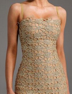 Foto 5 | Vestido Largo Ajustado Bella Barnett Beige Con Abertura Alta Y Abertura Alta - Venta Internacional.