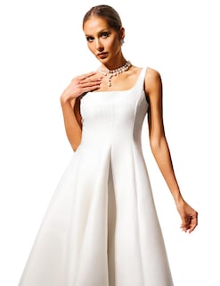 Foto 4 | Vestido Tsukko Sin Mangas De Verano En A Line Swing Para Mujer, Color Blanco - Venta Internacional.