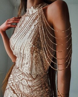Foto 5 | Vestido Bella Barnett Con Cuello Halter Y Lentejuelas Maxi Rosa Para Mujer - Venta Internacional.