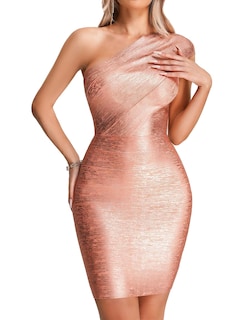 Foto 1 | Vestido De Cóctel Bella Barnett Metallic Mini Bodycon Para Mujer - Venta Internacional.