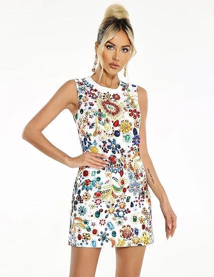 Foto 3 pulgar | Vestido Bella Barnett con Bordado Floral y Lentejuelas - Venta Internacional
