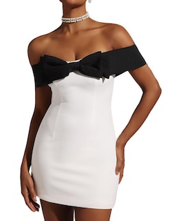 Foto 1 | Vestido Tsukko Con Tirantes Finos Y Lazo Primaveral Sin Mangas, Blanco - Venta Internacional.