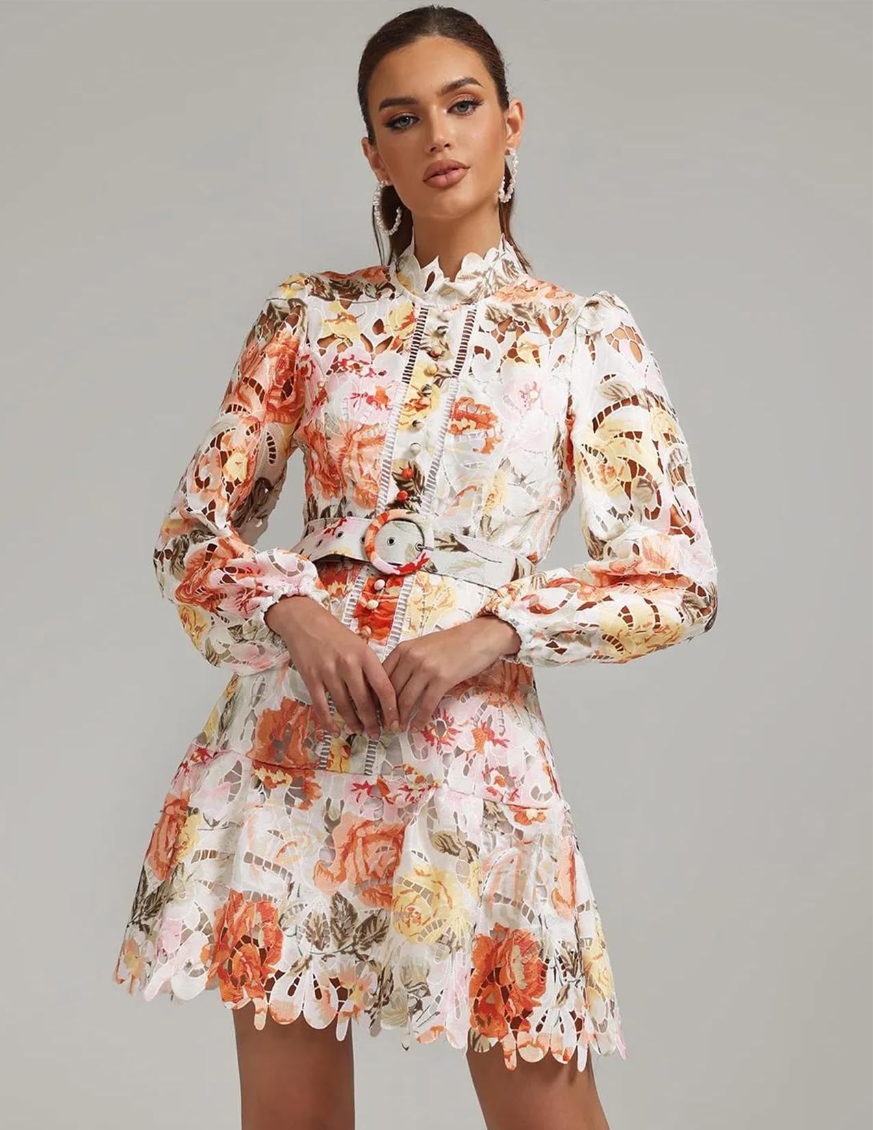 Foto 3 pulgar | Vestido Bella Barnett Mini Con Estampado Blanco Para Mujer - Venta Internacional.