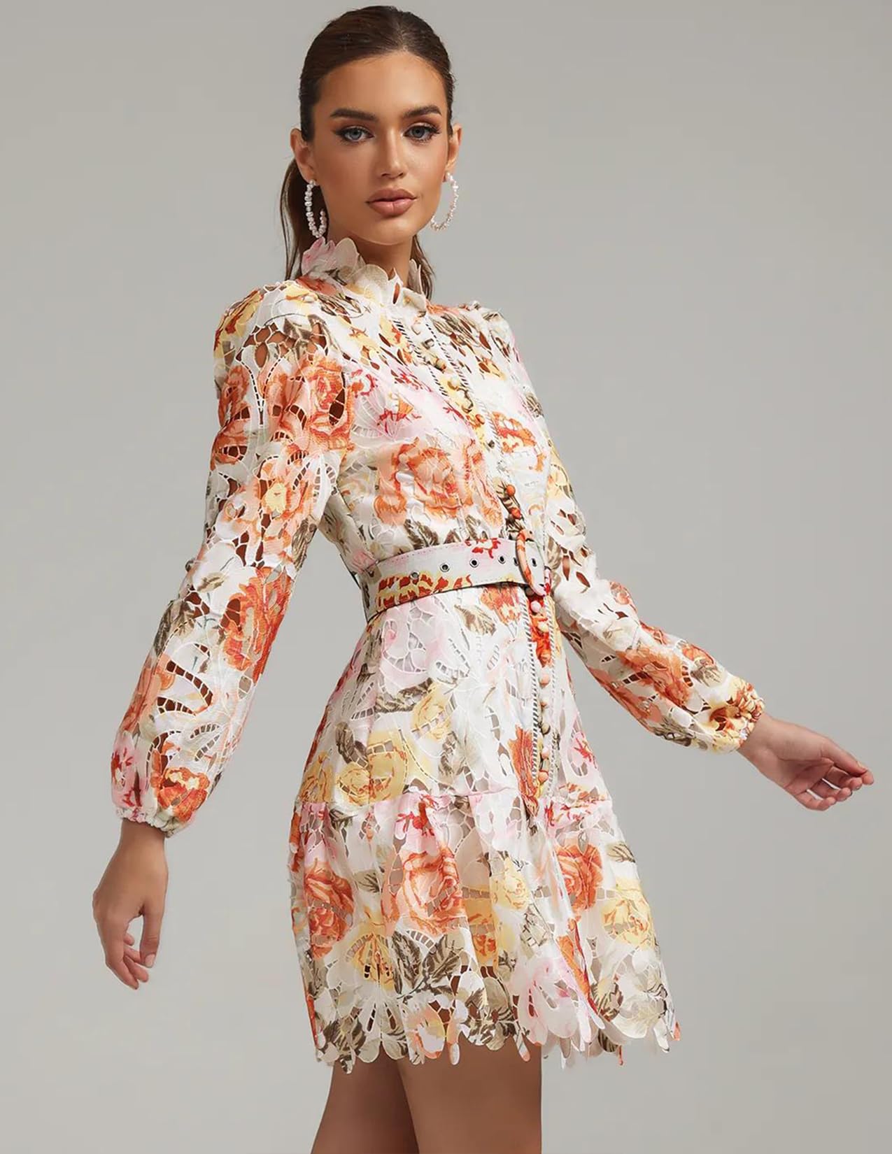 Foto 4 pulgar | Vestido Bella Barnett Mini Con Estampado Blanco Para Mujer - Venta Internacional.