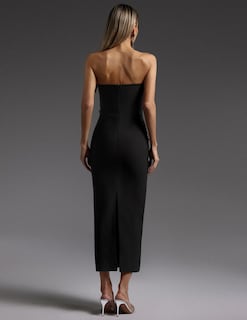 Foto 3 | Vestido De Fiesta Bella Barnett Splendid Negro Sin Tirantes - Venta Internacional.