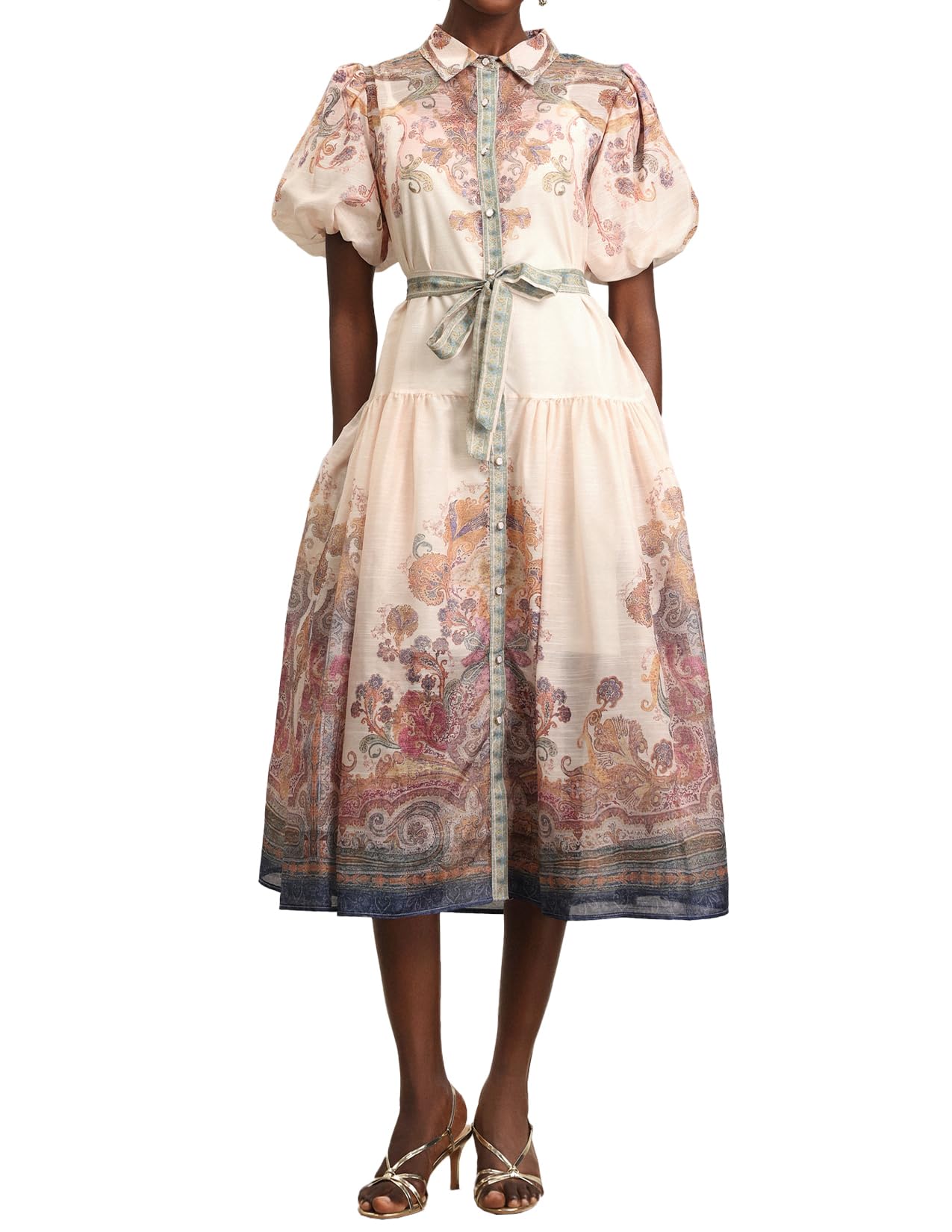 Foto 2 pulgar | Vestido Tsukko, Vibrante, Vintage, Bohemio, Con Estampado Floral, Para Invitada A La Boda - Venta Internacional.