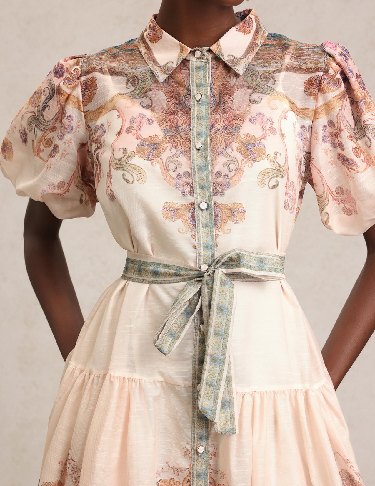 Foto 5 | Vestido Tsukko, Vibrante, Vintage, Bohemio, Con Estampado Floral, Para Invitada A La Boda - Venta Internacional.