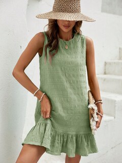 Foto 2 | Vestido Soly Hux Vestido Sin Mangas Con Dobladillo Con Volantes Para Mujer - Venta Internacional.