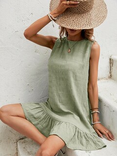 Foto 4 | Vestido Soly Hux Vestido Sin Mangas Con Dobladillo Con Volantes Para Mujer - Venta Internacional.