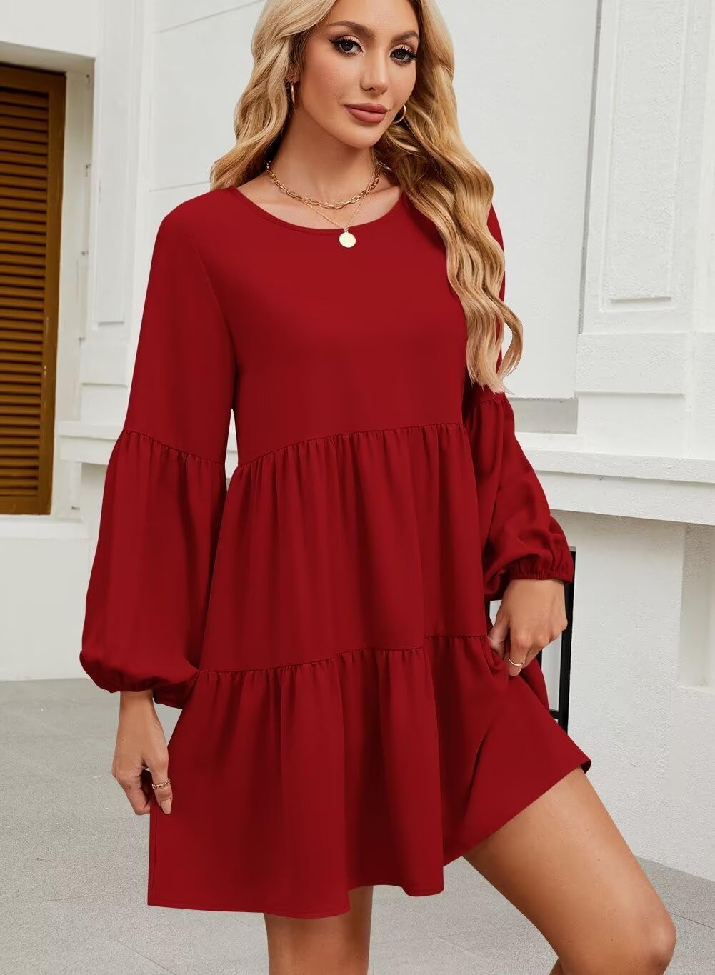 Foto 3 pulgar | Vestido Qacohu 2024, Túnica De Manga Larga, Moda De Otoño Para Mujer - Venta Internacional.