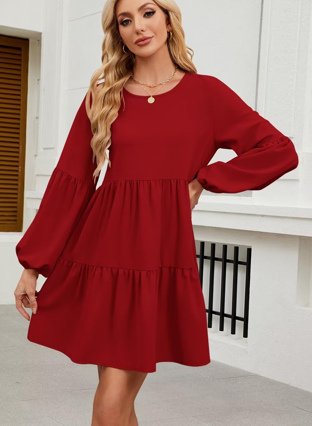 Foto 4 pulgar | Vestido Qacohu 2024, Túnica De Manga Larga, Moda De Otoño Para Mujer - Venta Internacional.
