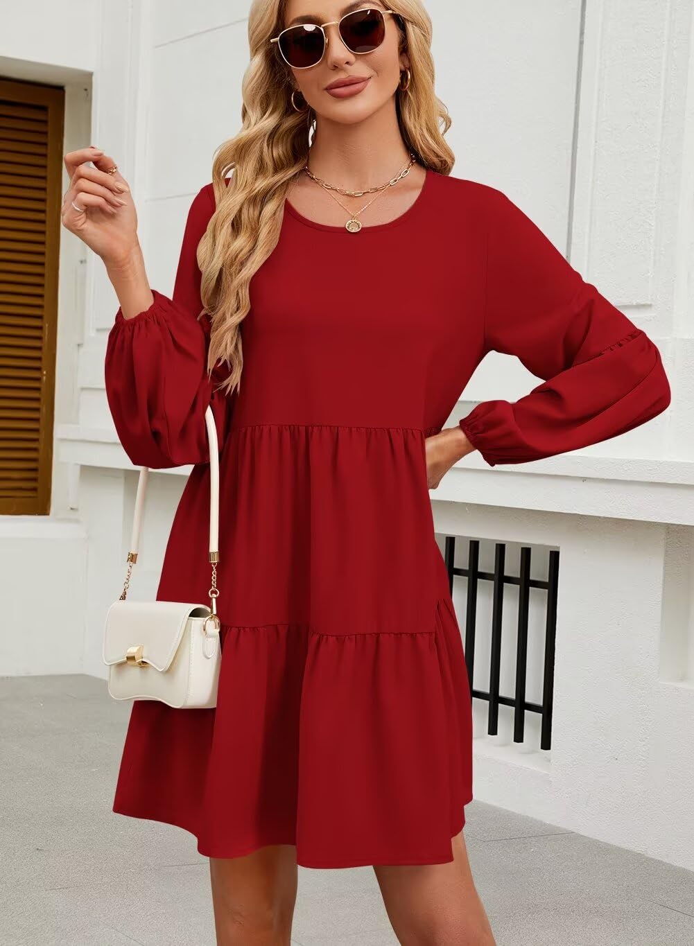 Foto 5 pulgar | Vestido Qacohu 2024, Túnica De Manga Larga, Moda De Otoño Para Mujer - Venta Internacional.