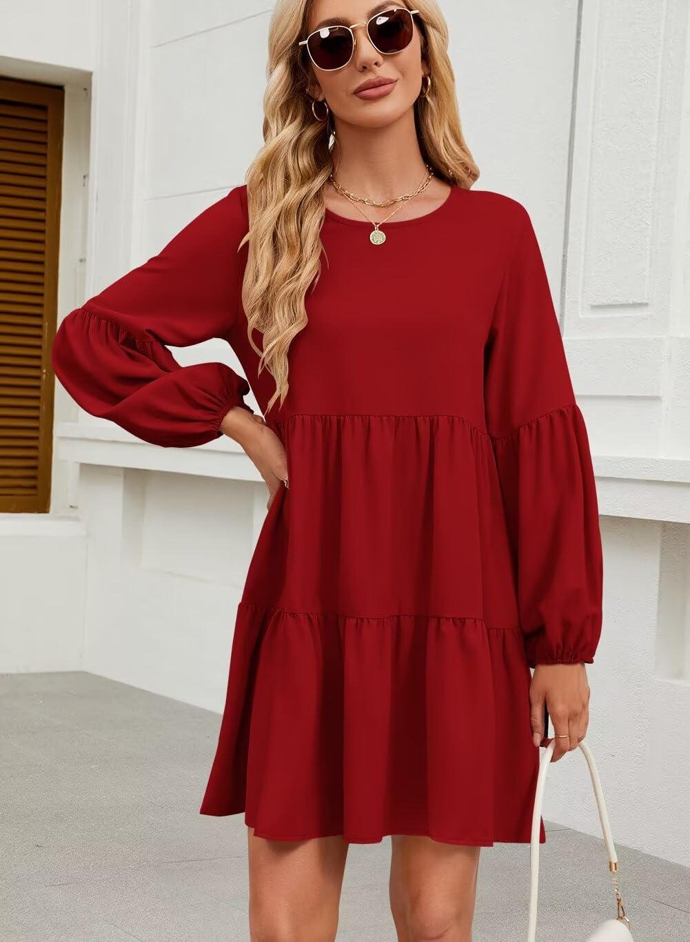 Foto 7 pulgar | Vestido Qacohu 2024, Túnica De Manga Larga, Moda De Otoño Para Mujer - Venta Internacional.