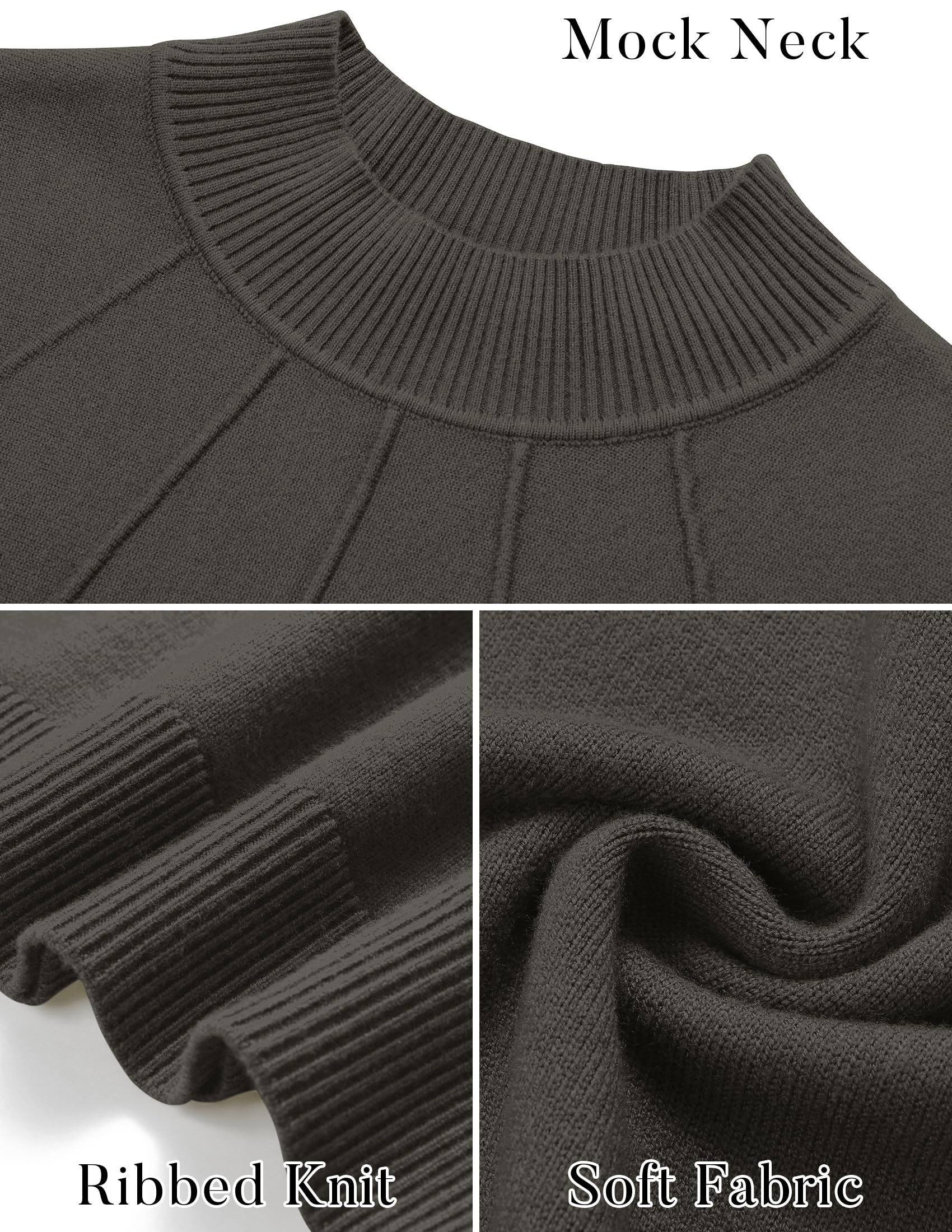 Foto 6 pulgar | Vestido Tipo Jersey Mirol Para Mujer, Cuello Alto, Corte Ajustado, Punto Gris - Venta Internacional.