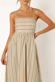 Foto 5 | Vestido Largo Chouyatou Para Mujer, Con La Espalda Fruncida, Color Albaricoque - Venta Internacional.