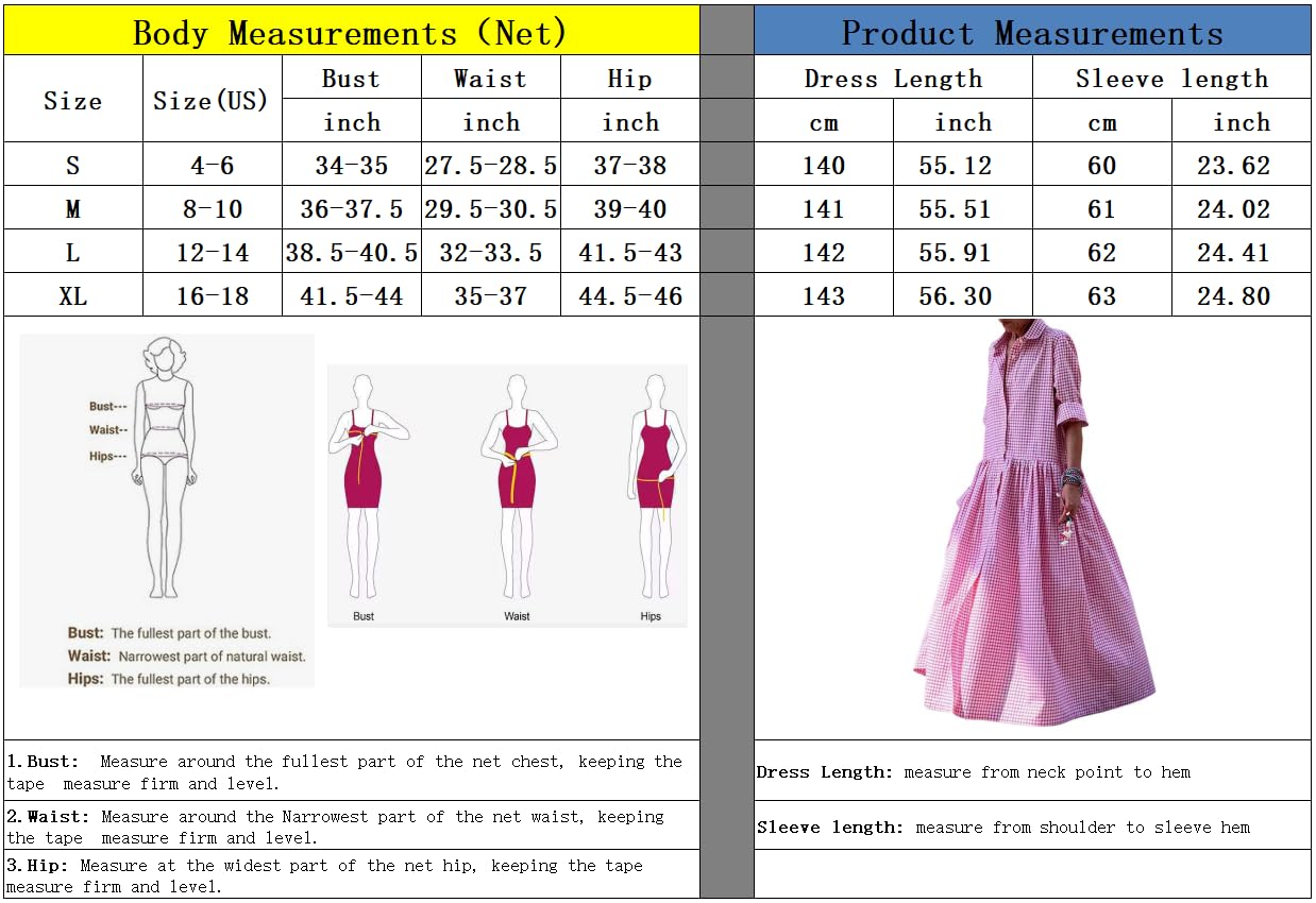 Foto 4 pulgar | Vestido Maxi Camisero Chouyatou Retro A Cuadros Con Botones Para Mujer - Venta Internacional.