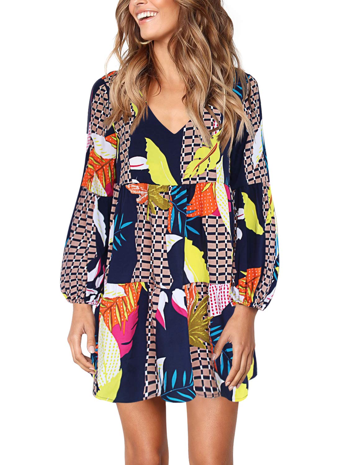 Foto 2 pulgar | Vestido De Verano Amoretu Suave Y Holgado Vestido De Otoño Geometry - Venta Internacional.